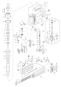 Fig-0 Diagram and Parts List for AF506  Makita Nailer