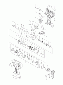 Page 1 Diagram and Parts List for BFT084FZ  Makita Screwdriver