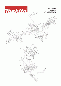 Page 2 Diagram and Parts List for MLS100 Type 1 Makita Saw