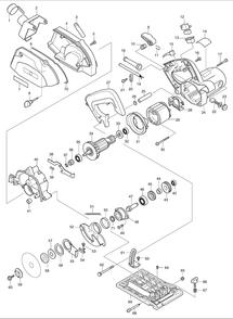 Page 1 Diagram and Parts List for 5044KB  Makita Saw