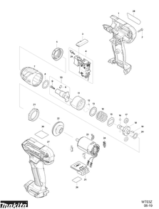 Diagram Diagram and Parts List for WT03Z  Makita Wrench