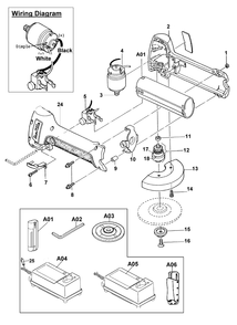 Part Location Diagram of 192532-2 Makita 7.2v Nicad Battery 7002 (2.0ah) (Stick Style)