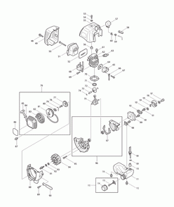 Page 1 Diagram and Parts List for HTR7610 Type 1 Makita Trimmer
