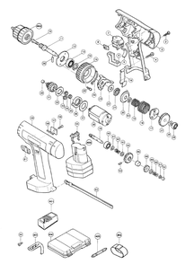 Page 1 Diagram and Parts List for 6211DW  Makita Drill