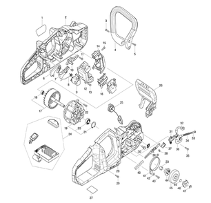 Diagram 1 Diagram and Parts List for XCU04CM1  Makita Chainsaw