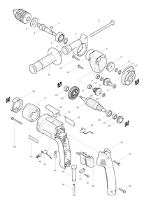 Page 1 Diagram and Parts List for DP4003K  Makita Drill