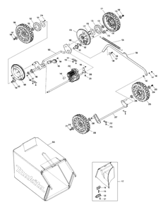 Fig-3 Diagram and Parts List for XML08PT1  Makita Lawn Mower