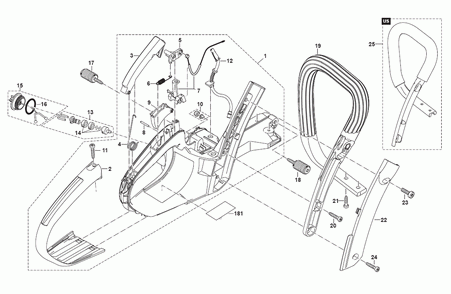 Page 8 Diagram and Parts List for PS-460  Makita Saw