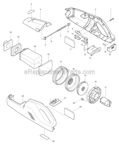Page A Diagram and Parts List for 4073D  Makita Upright Vacuum
