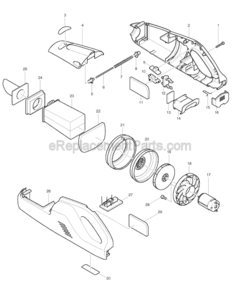 Page A Diagram and Parts List for 4093D  Makita Upright Vacuum