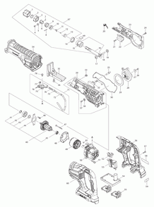 Page 1 Diagram and Parts List for XRJ06PT  Makita Saw