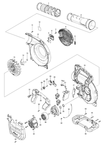 Fig-0 Diagram and Parts List for XBU04PT  Makita Leaf Blower / Vacuum