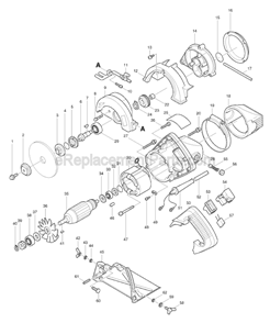 Part Location Diagram of 266133-3 Makita Hex. Socket Head Bolt M6x20