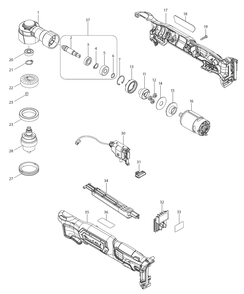 Fig-0 Diagram and Parts List for AD03Z  Makita Cordless Drill