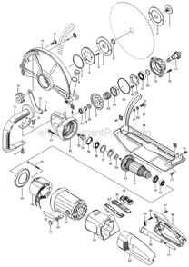 Part Location Diagram of 265845-5 Makita C.s.n. Bolt M8x30
