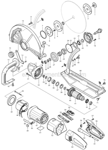 Page A Diagram and Parts List for 4114  Makita Concrete Saw