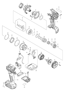 Fig-0 Diagram and Parts List for GWT04Z  Makita Wrench