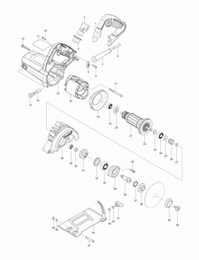 Page 1 Diagram and Parts List for 4100NH3ZX  Makita Saw