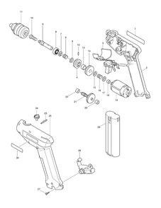 Page 1 Diagram and Parts List for 6172DW  Makita Drill