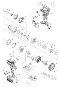 Fig-0 Diagram and Parts List for XDT16R  Makita Impact Driver