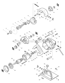 Part Location Diagram of 251247-1 Makita P.h. Screw M6x20