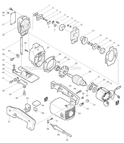Part Location Diagram of 271601-3 Makita Knob 20