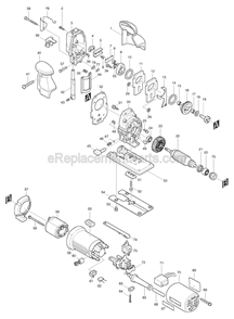 Part Location Diagram of 651418-4 Makita Switch St115a-40