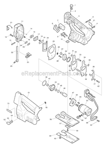 Page A Diagram and Parts List for 4333D  Makita Jig Saw