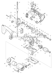 Part Location Diagram of CB441 Makita Carbon Brush Set
