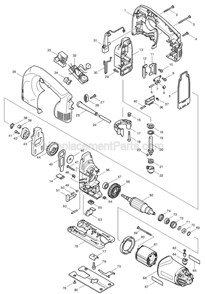 Part Location Diagram of 643936-6 Makita Brush Holder