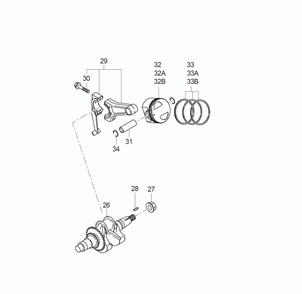 Part Location Diagram of 279-23401-H3 Subaru Piston, Std