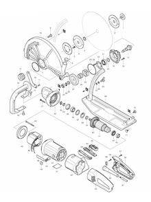 Page 1 Diagram and Parts List for 4114X  Makita Saw