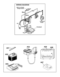 Part Location Diagram of 417075-6 Makita Latch, 6835dwa