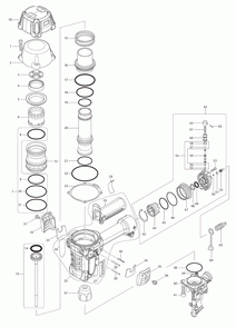 Page 2 Diagram and Parts List for AN935H  Makita Nailer