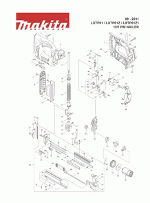 Part Location Diagram of 345702-4 Makita Driver, Xtp01