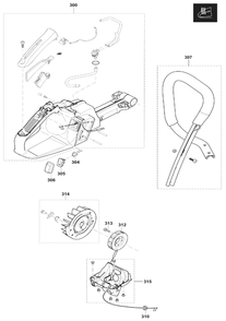 Diagram 7 Diagram and Parts List for EA6100PREL  Makita Chainsaw