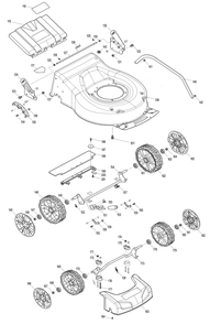 Fig-2 Diagram and Parts List for XML03PT1  Makita Lawn Mower