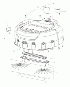 Page 11 Diagram and Parts List for DRC200PT  Makita Upright Vacuum