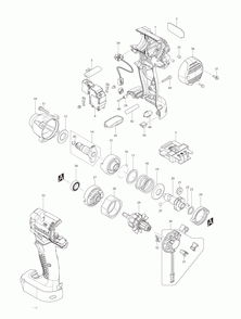 Page 1 Diagram and Parts List for BTW103Z  Makita Drill