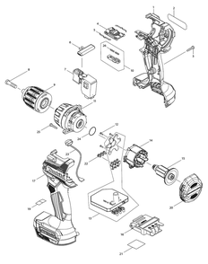 Part Location Diagram of 858E09-4 Makita Xfd15 Name Plate