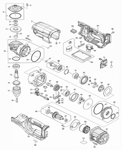 Fig-0 Diagram and Parts List for GGD01M1  Makita Cordless Drill