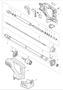 Page 1 Diagram and Parts List for BVR450 Type 1 Makita Lawn Tractor