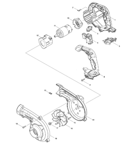 Diagram Diagram and Parts List for XBU05Z  Makita Leaf Blower / Vacuum