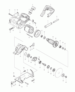 Page 2 Diagram and Parts List for 4100NSZX1 Type 1 Makita Saw