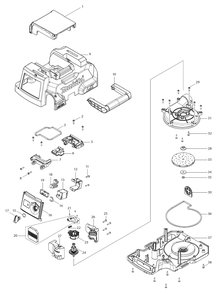 Fig-0 Diagram and Parts List for XCV11Z  Makita Canister Vacuum