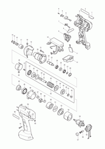 Page 1 Diagram and Parts List for BFT083FZ  Makita Screwdriver