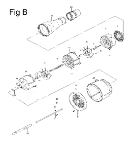 Fig-2 Diagram and Parts List for XUX02SM1X3  Makita Trimmer