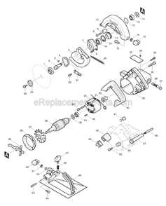Part Location Diagram of 251858-2 Makita Screw M6x15