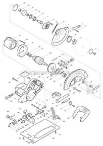 Part Location Diagram of 252154-1 Makita Hex. Nut M8-13