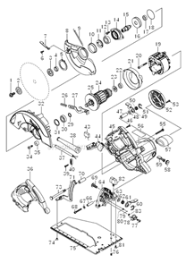 Part Location Diagram of 163455-1 Makita Latch
